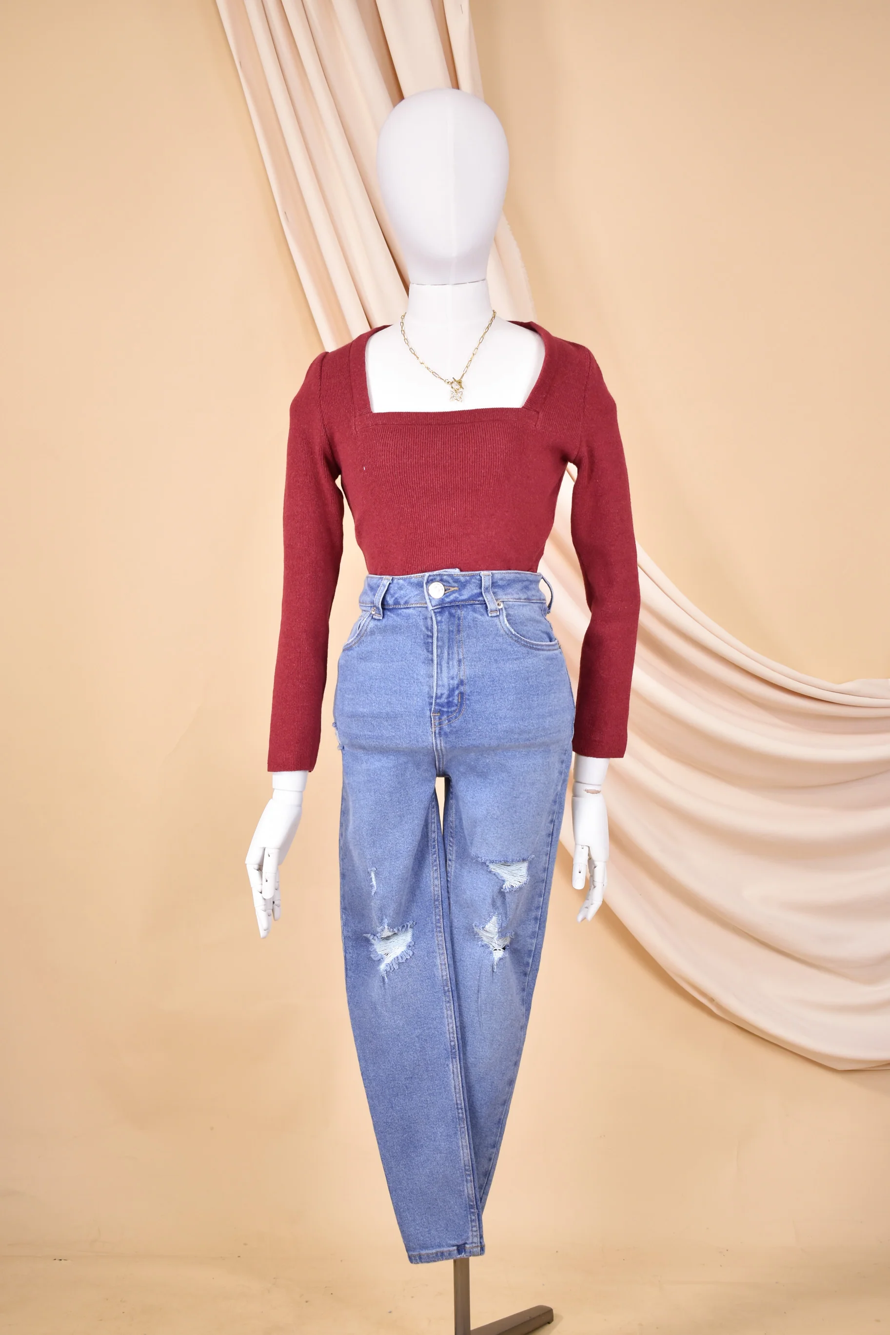 Pantalón jean Eco Skinny Rasgado - Image 7